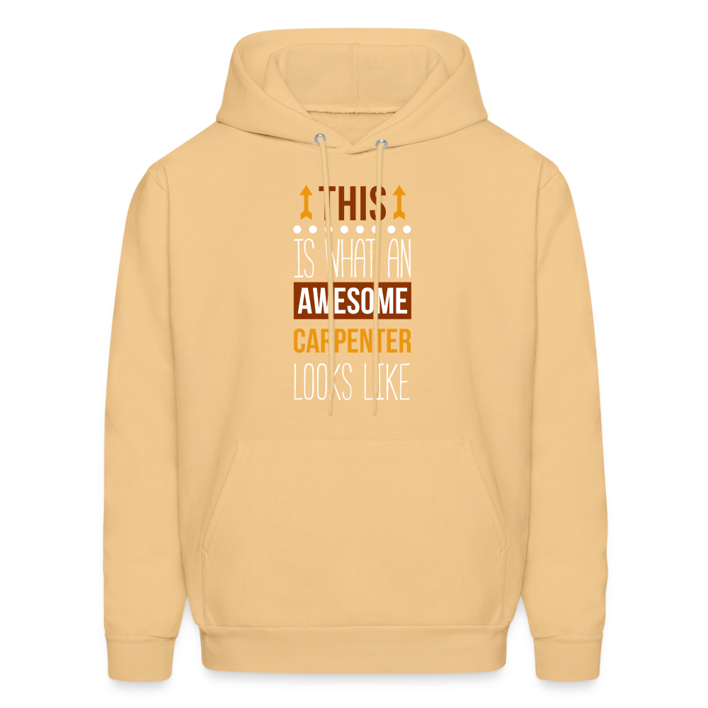 Carpenter Hoodie - This is what an awesome Carpenter looks like  S00096 Men's Hoodie - light gold 