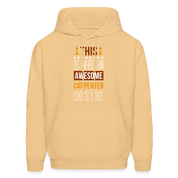 Carpenter Hoodie - This is what an awesome Carpenter looks like  S00096 Men's Hoodie - light gold 