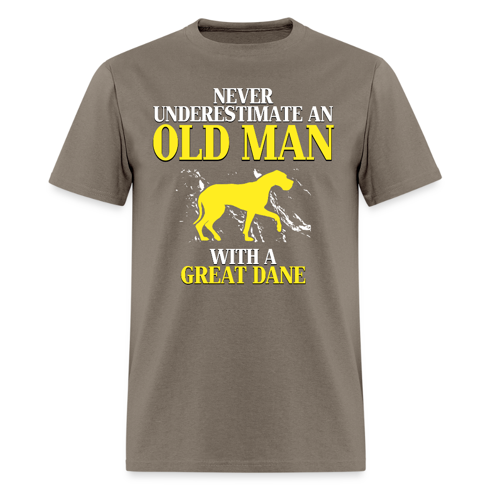 K00694 Great dane Gift, Never underestimate an old man with a Great dane, Grandpa tee, Unisex T-shirt, Grandfather gift, Grandfather t-shirt - safari