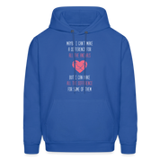 Maybe I can't make a difference for all the animals, but I can make all the difference for some of them S00058 Men's Hoodie - royal blue
