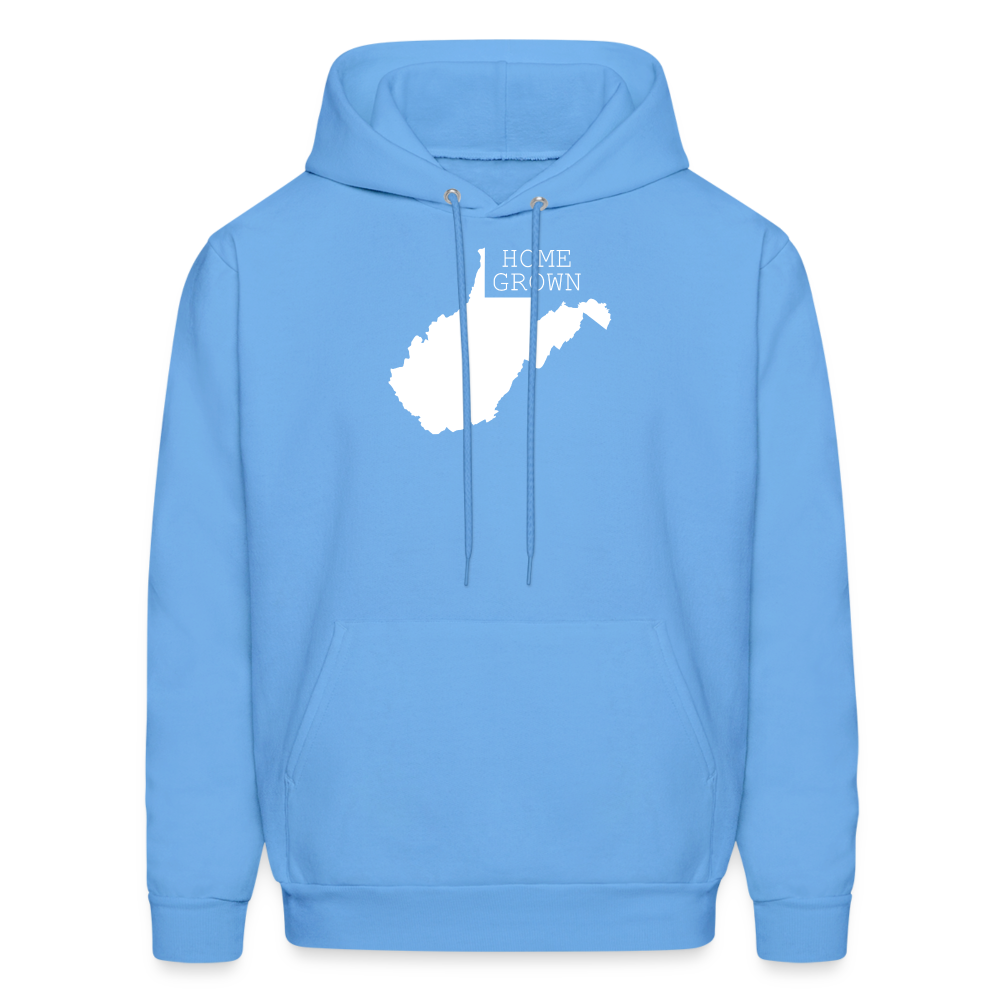 S00048 West Virginia- Home grown Men's Hoodie - carolina blue