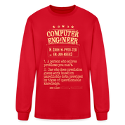 K00800 Computer Engineer crewneck - Computer Engineer see also WIZARD, MAGICIAN, - red