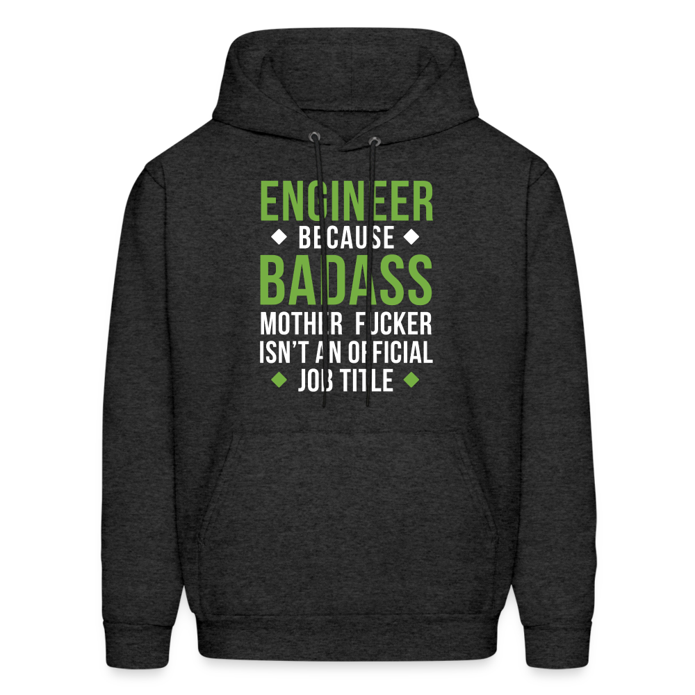 S00145  Engineer Hoodie - Engineer because badass mother fucker isn't an official job title Crewneck Gift Men's Hoodie - charcoal grey