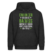 S00145  Engineer Hoodie - Engineer because badass mother fucker isn't an official job title Crewneck Gift Men's Hoodie - charcoal grey