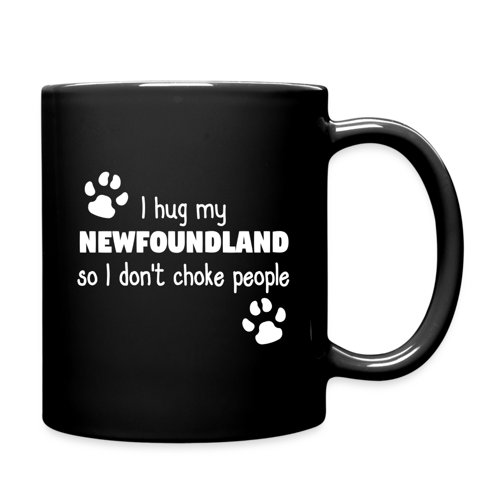 I hug my newfoundland Full Color Mug - black