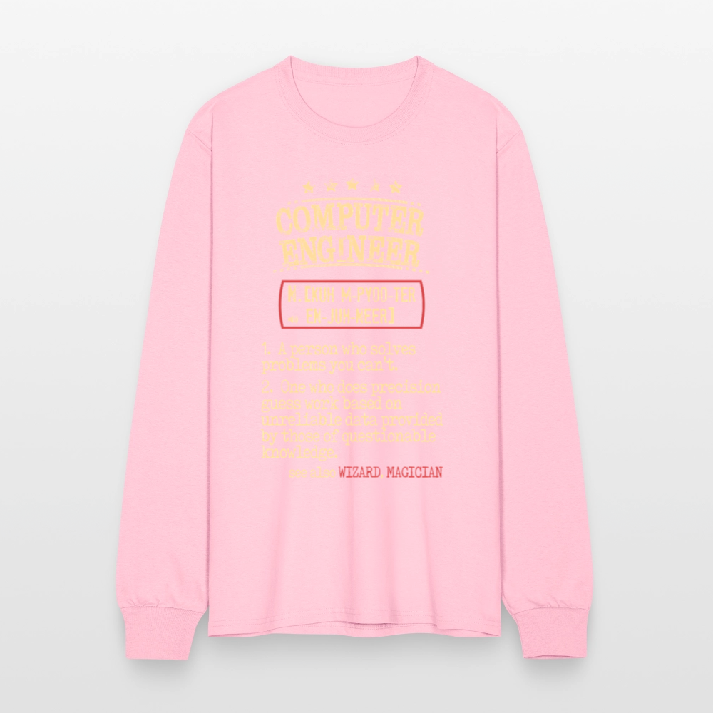 K00800 Computer Engineer crewneck - Computer Engineer see also WIZARD, MAGICIAN, - pink