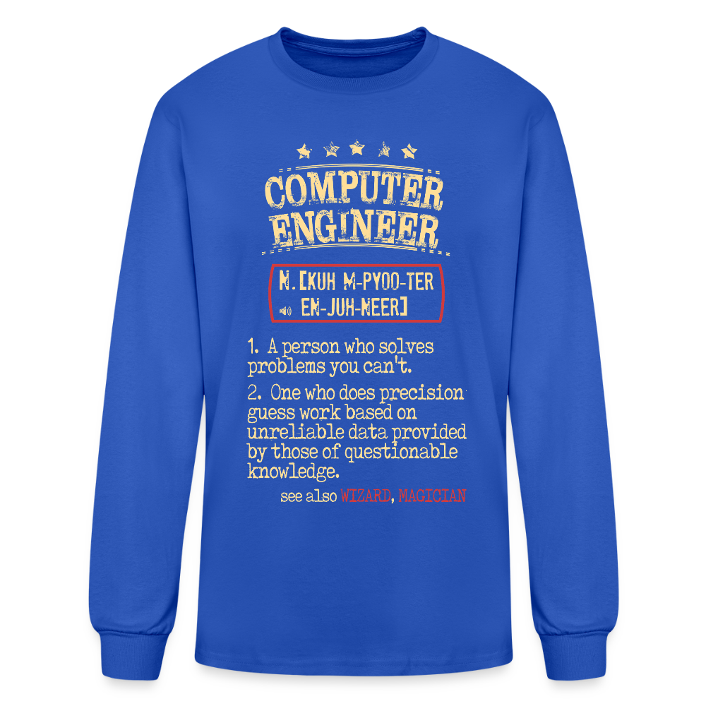 K00800 Computer Engineer crewneck - Computer Engineer see also WIZARD, MAGICIAN, - royal blue