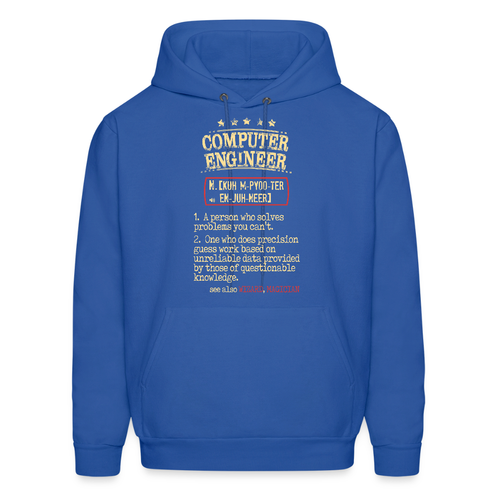 K00800  Computer Engineer Hoodie - Computer Engineer see also WIZARD, MAGICIAN, Computer Engineer GifMen's Hoodie - royal blue
