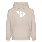 S00040 South Carolina-Love  Men's Hoodie - Sand
