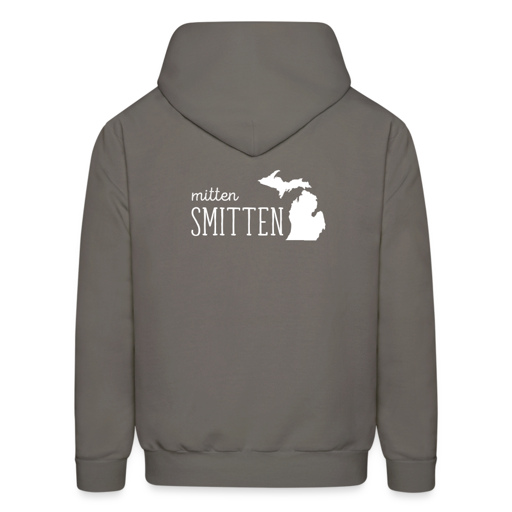 S00022 Michigan Mitten smitten Men's Hoodie - asphalt gray