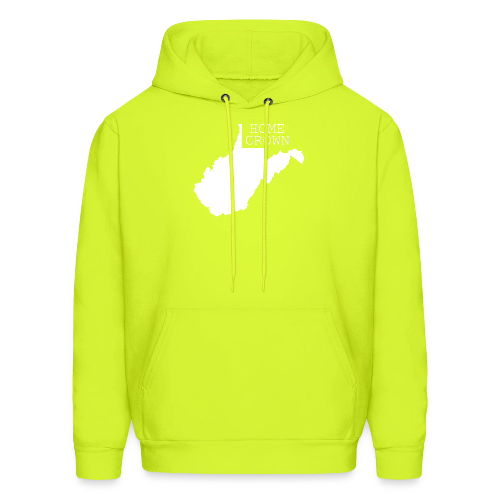 S00048 West Virginia- Home grown Men's Hoodie - safety green