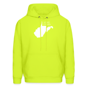 S00048 West Virginia- Home grown Men's Hoodie - safety green