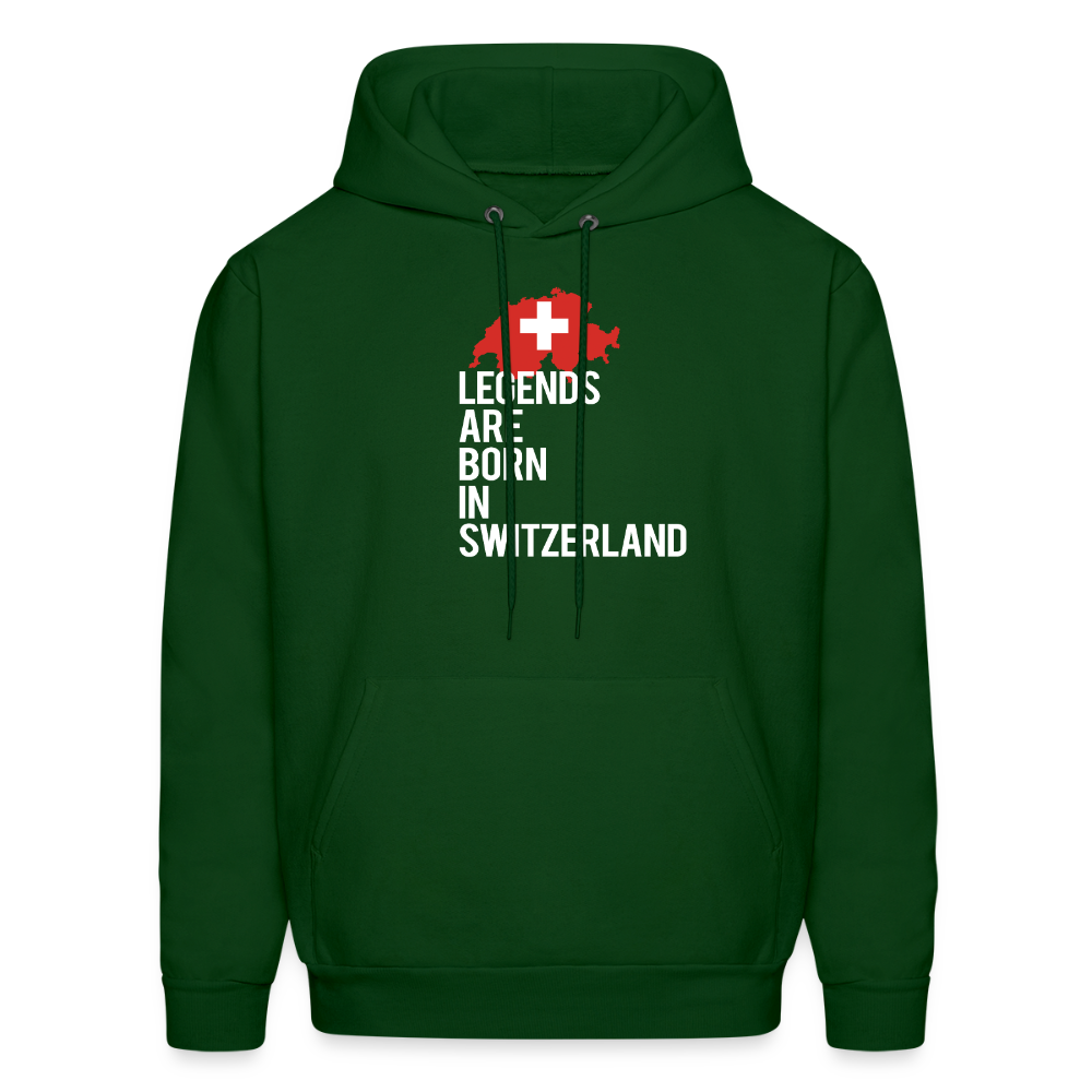 Legends are born in Switzerland Unisex Hoodie - forest green