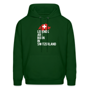 Legends are born in Switzerland Unisex Hoodie - forest green