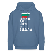 K00414    Bulgaria Hoodie - Legends are born in Bulgaria, Bulgarian Men's Hoodie - denim blue