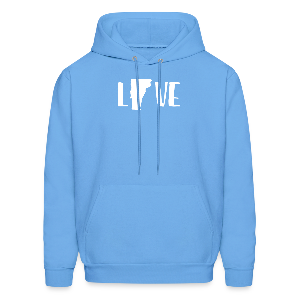 S00045 Vermont -Love Men's Hoodie - carolina blue