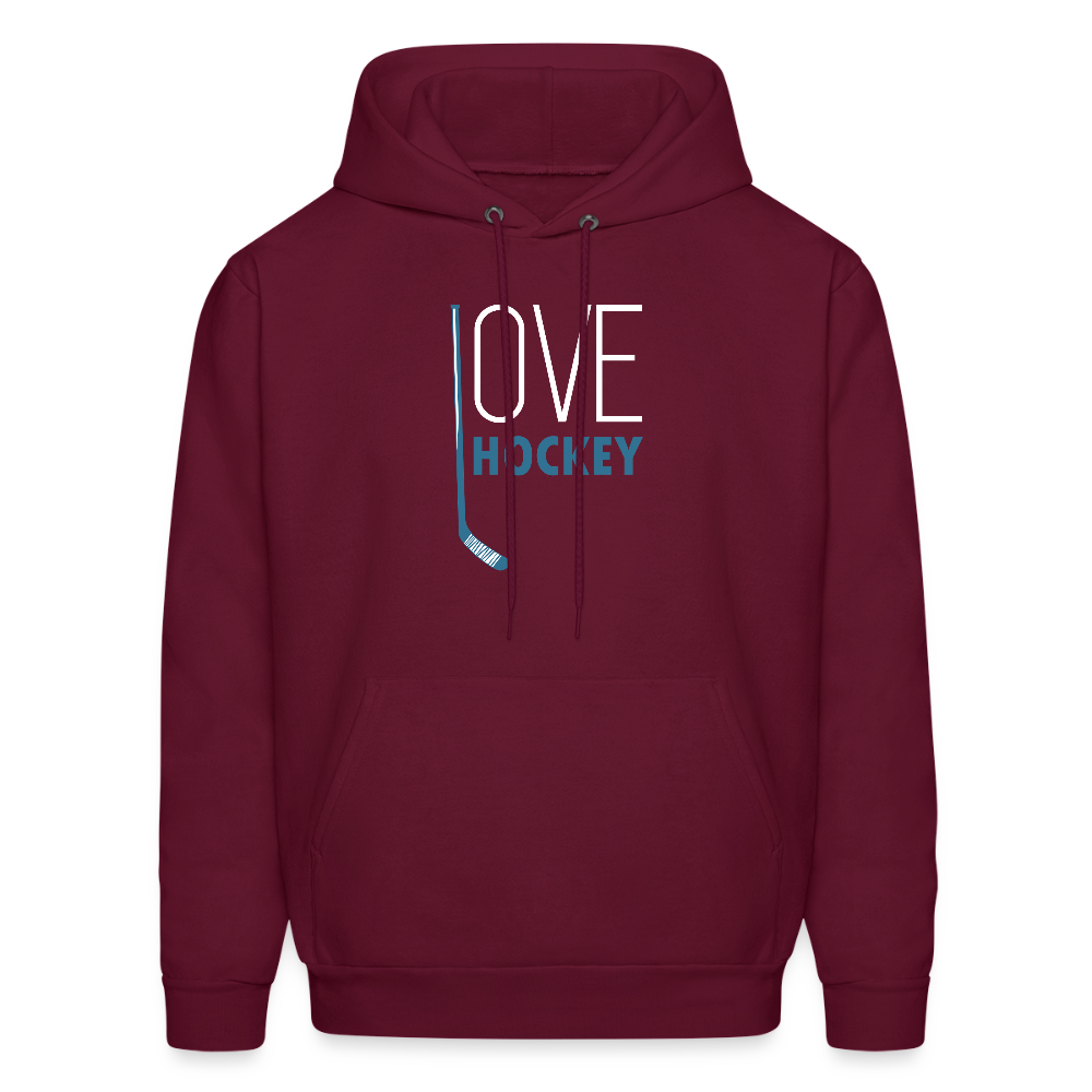 Love Hockey Hoodie S00294 - burgundy