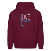 Love Hockey Hoodie S00294 - burgundy
