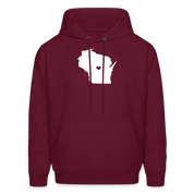 S00049Wisconsin - Love Men's Hoodie - burgundy