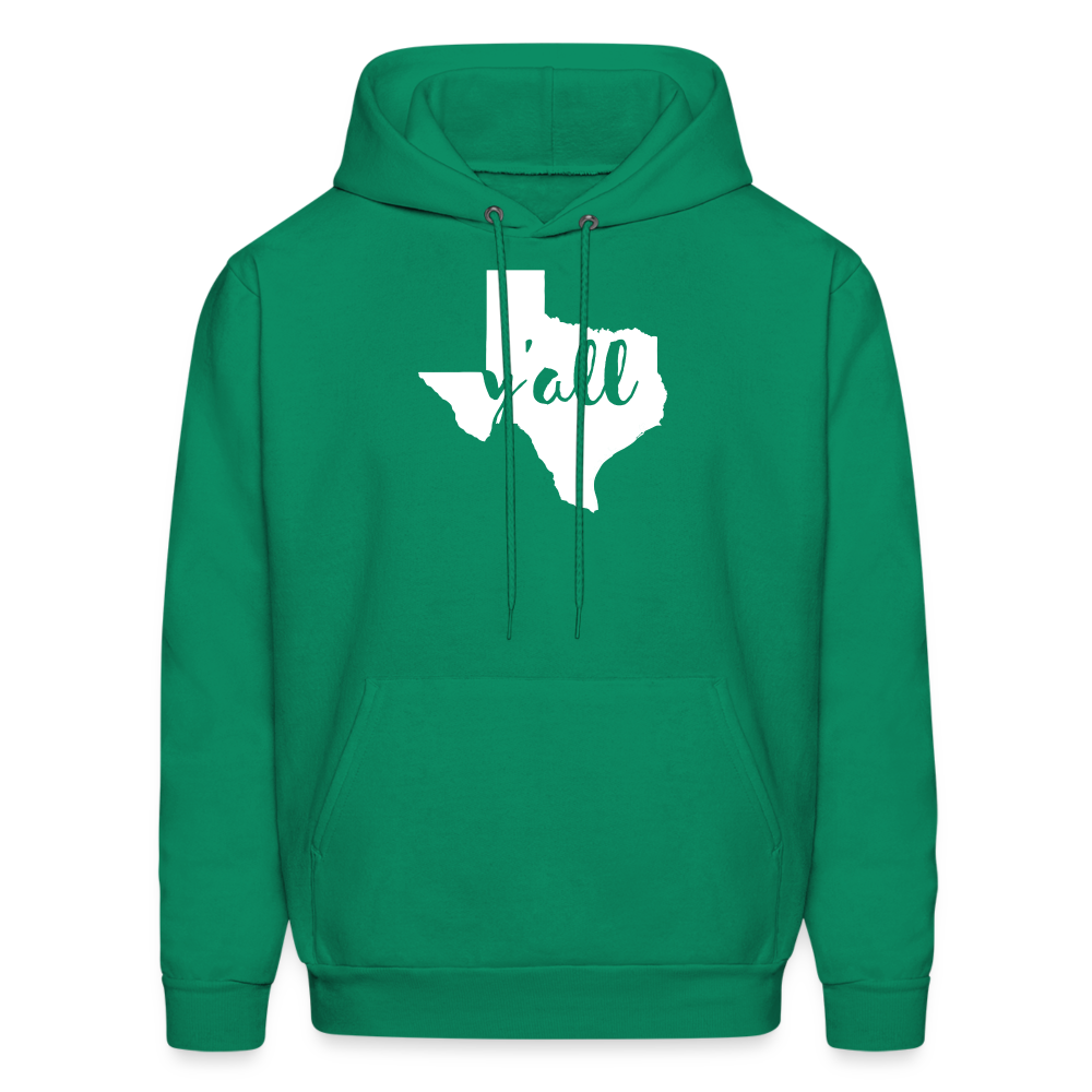S00043 Texas -Y'all  Men's Hoodie - kelly green