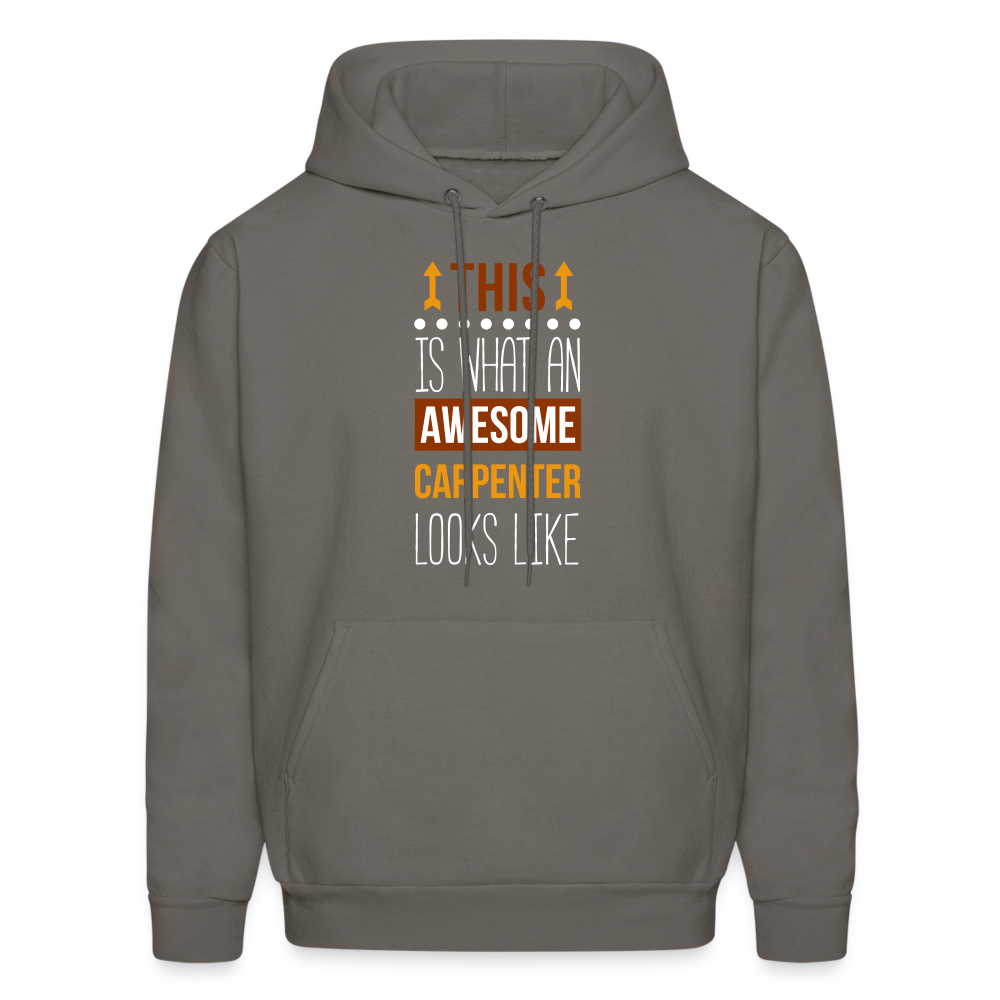 Carpenter Hoodie - This is what an awesome Carpenter looks like  S00096 Men's Hoodie - asphalt gray