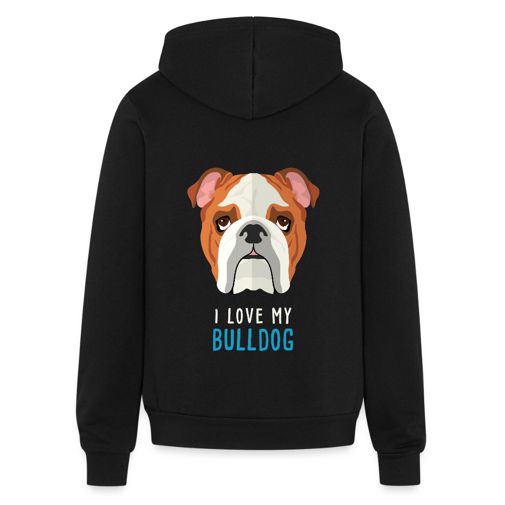 I love my Bulldog Unisex Zip Hoodie S00557 - black