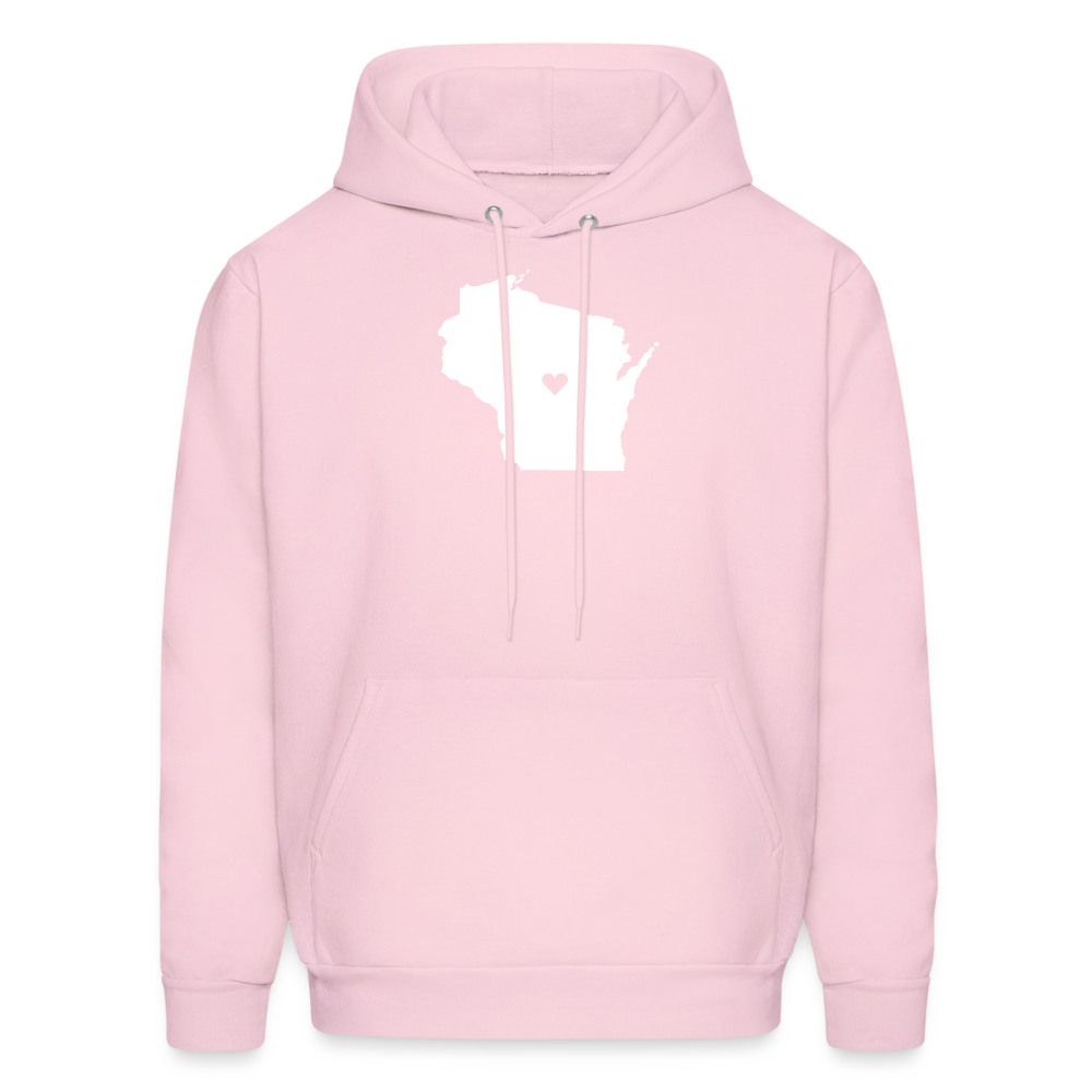 S00049Wisconsin - Love Men's Hoodie - pale pink