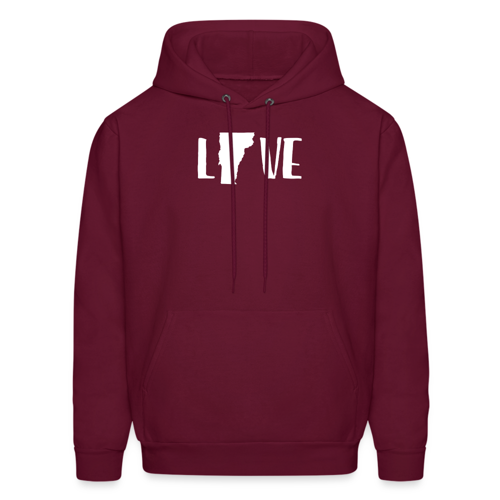 S00045 Vermont -Love Men's Hoodie - burgundy