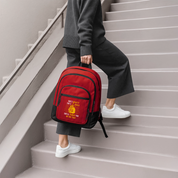 She's beauty, she's grace, she'll punch you in the face Backpack - red