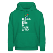 Legends are born in South Africa Unisex Hoodie - kelly green