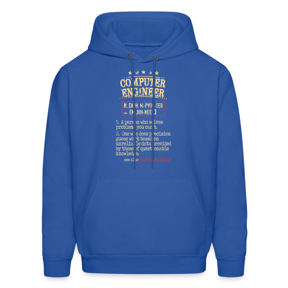 K00800   Computer Engineer Hoodie - Computer Engineer see also WIZARD, MAGICIAN, Computer Engineer Gift - royal blue