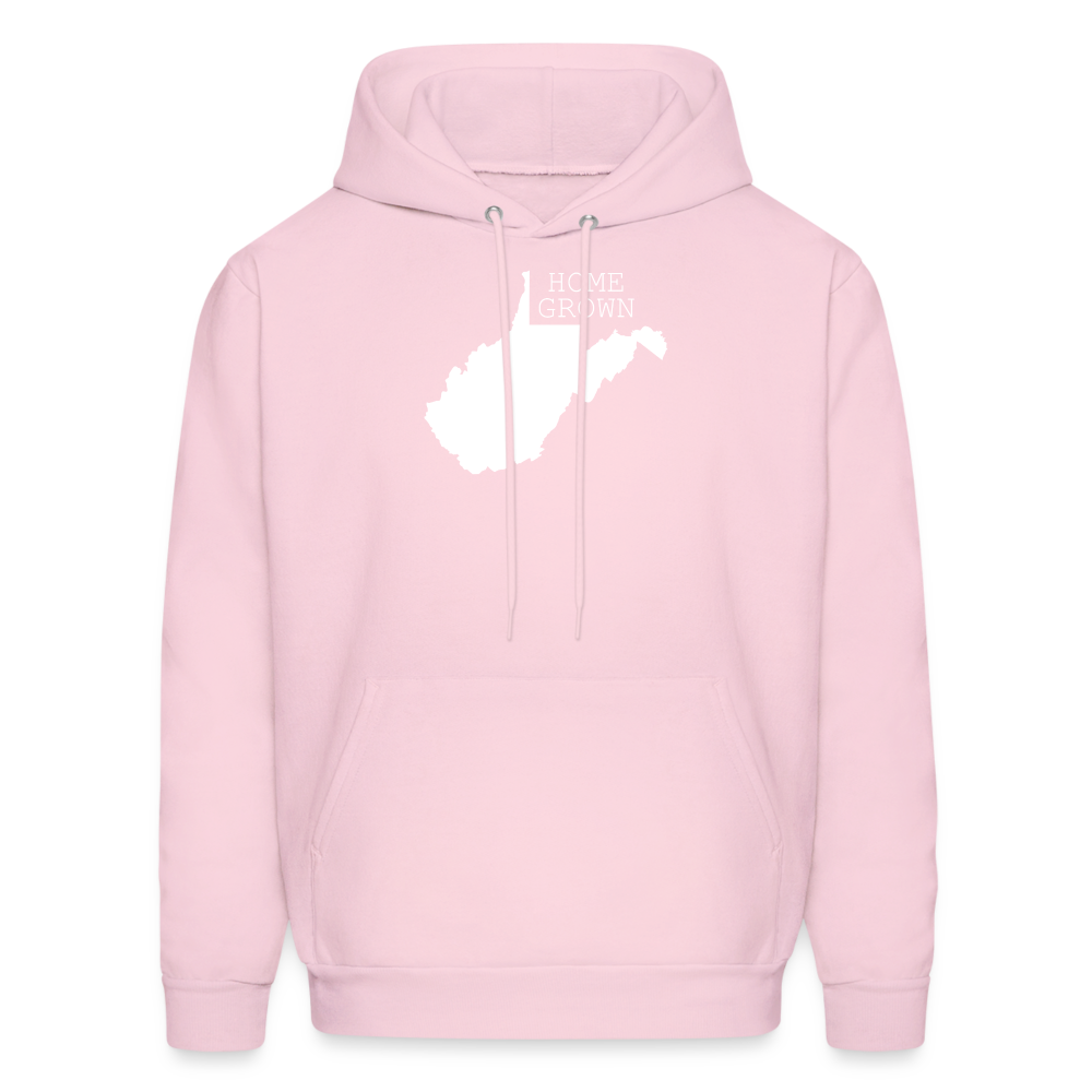 S00048 West Virginia- Home grown Men's Hoodie - pale pink