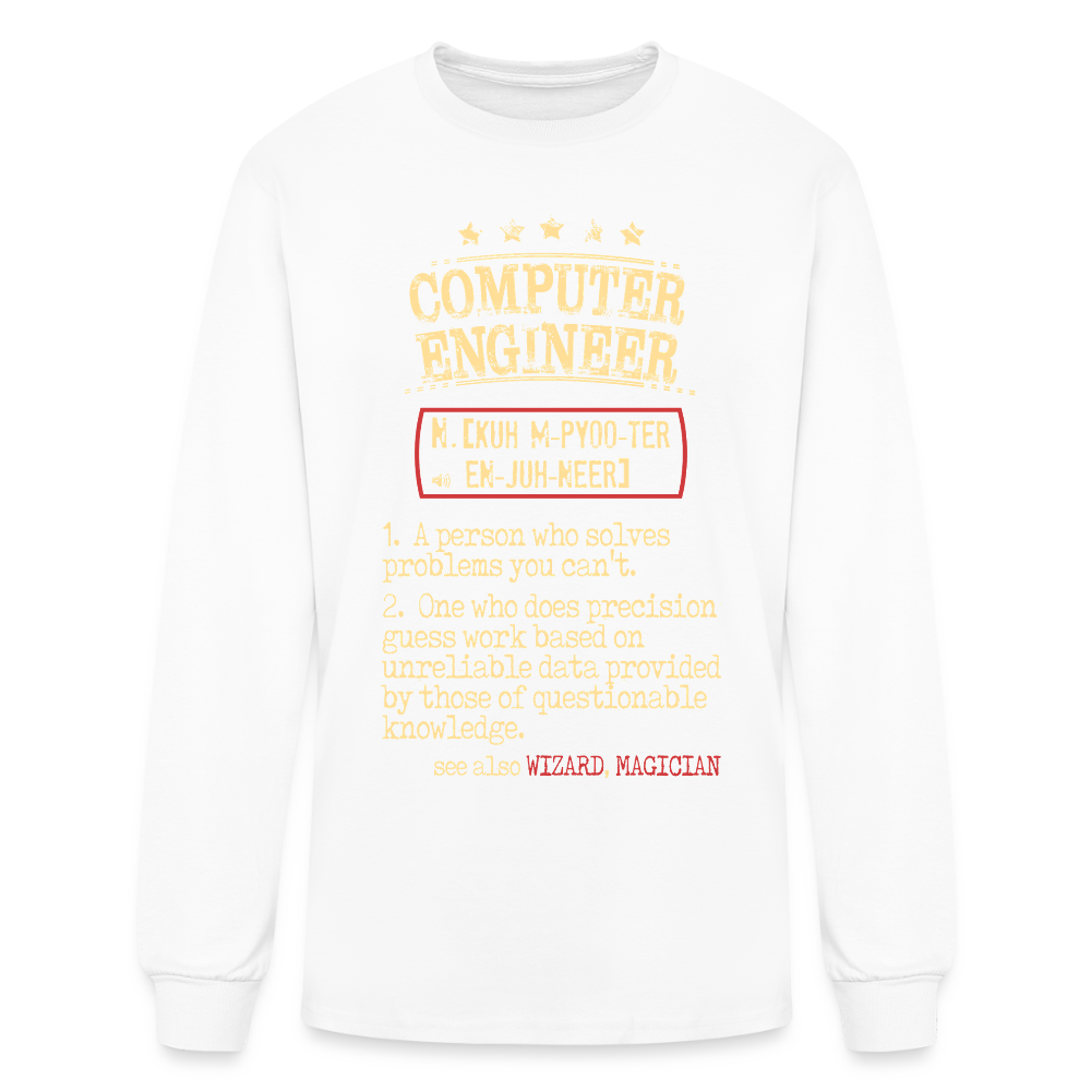 K00800 Computer Engineer crewneck - Computer Engineer see also WIZARD, MAGICIAN, - white