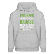S00145  Engineer Hoodie - Engineer because badass mother fucker isn't an official job title Crewneck Gift Men's Hoodie - heather gray