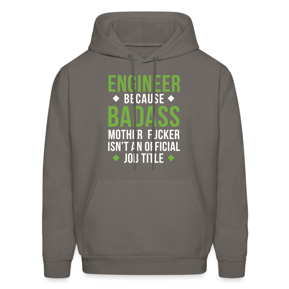 S00145  Engineer Hoodie - Engineer because badass mother fucker isn't an official job title Crewneck Gift Men's Hoodie - asphalt gray