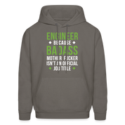 S00145  Engineer Hoodie - Engineer because badass mother fucker isn't an official job title Crewneck Gift Men's Hoodie - asphalt gray