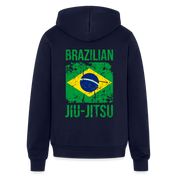 Brazilian Jiu Jitsu Flag Gildan Heavy Blend Adult Zip Hoodie - navy