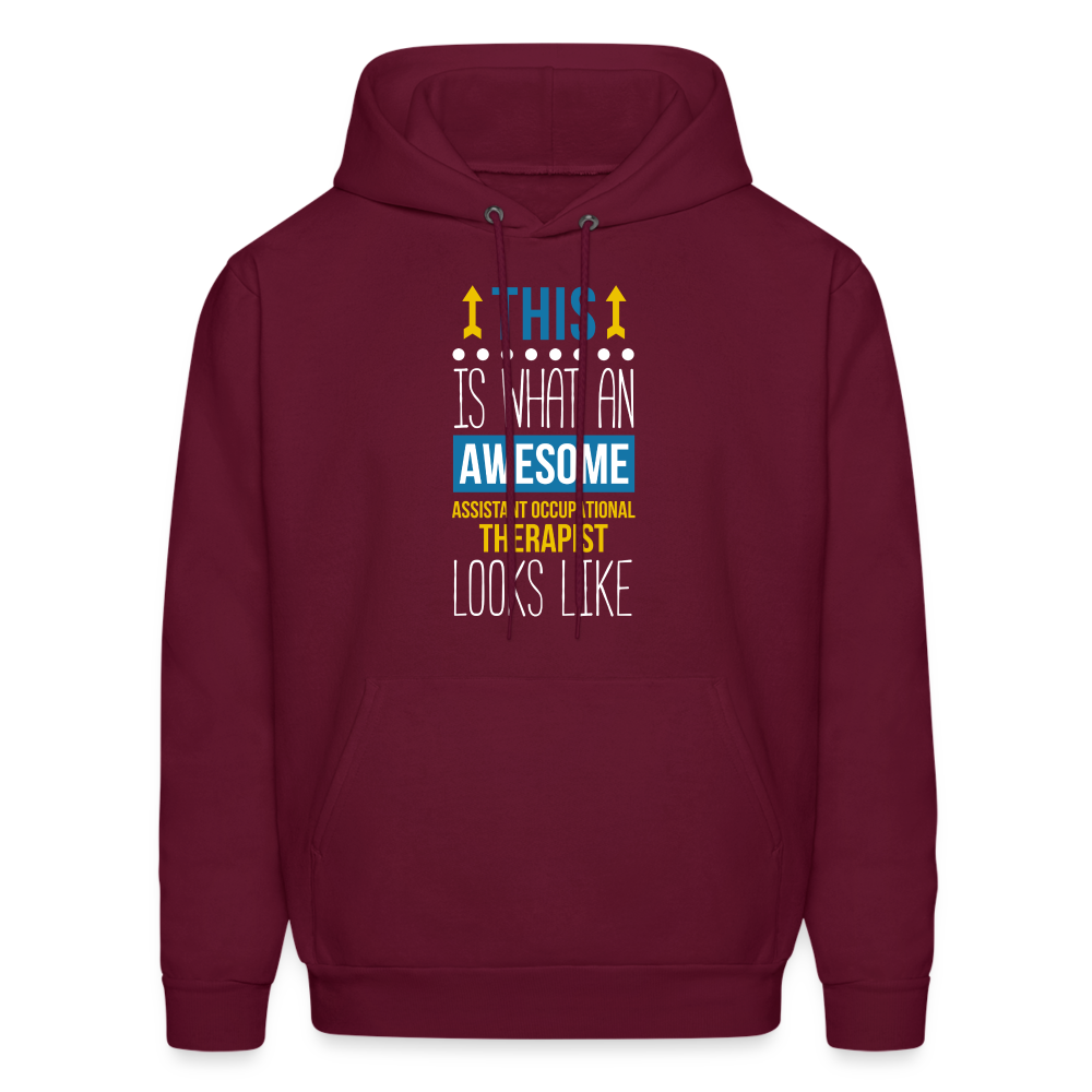 TThis is what an awesome Assistant occupational therapist looks like S00072 Men's Hoodie - burgundy