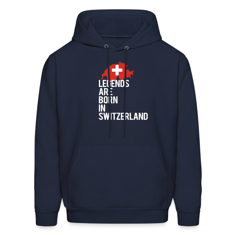 Legends are born in Switzerland Unisex Hoodie - navy
