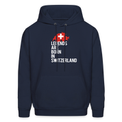 Legends are born in Switzerland Unisex Hoodie - navy