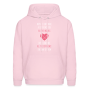Maybe I can't make a difference for all the animals, but I can make all the difference for some of them S00058 Men's Hoodie - pale pink