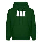 S00037 Oregon-Love  Men's Hoodie - forest green