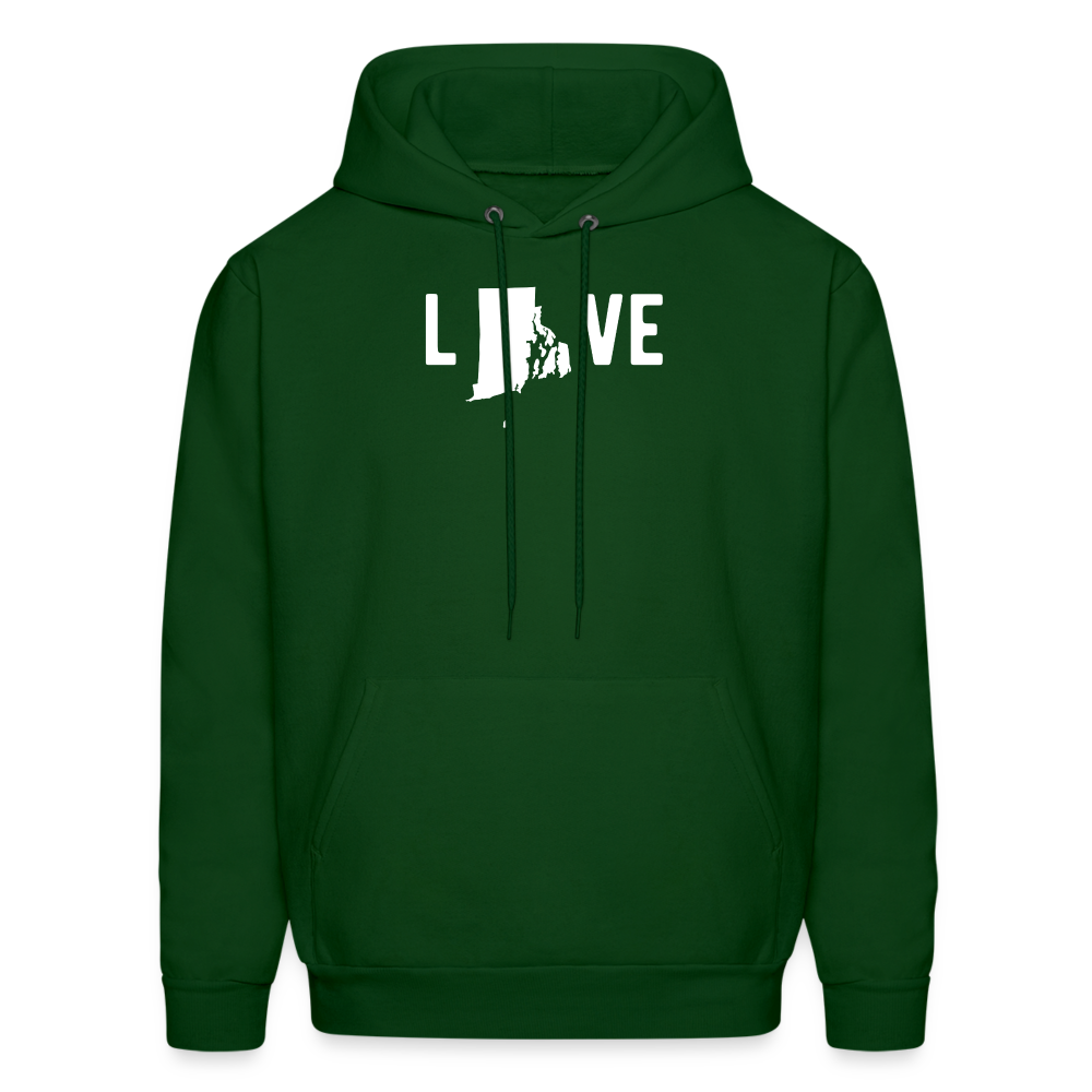 S00039 Rhode Island - Love Men's Hoodie - forest green