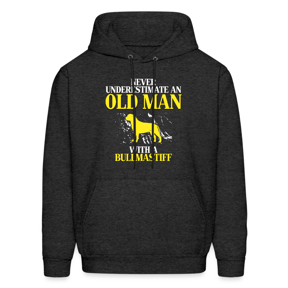 Never underestimate an old man with a Bullmastiff Unisex Hoodie - charcoal grey
