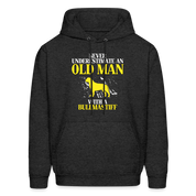 Never underestimate an old man with a Bullmastiff Unisex Hoodie - charcoal grey