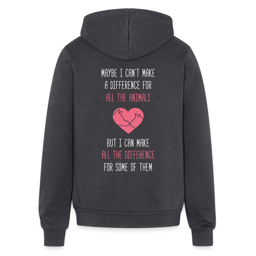 Maybe I can't make a difference for all the animals, but I can make all the difference for some of them  S00058 - charcoal grey