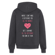 Maybe I can't make a difference for all the animals, but I can make all the difference for some of them  S00058 - charcoal grey