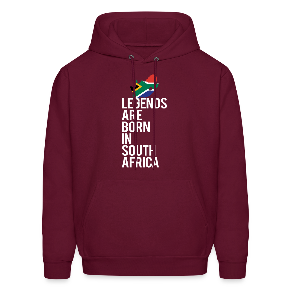 Legends are born in South Africa Unisex Hoodie - burgundy