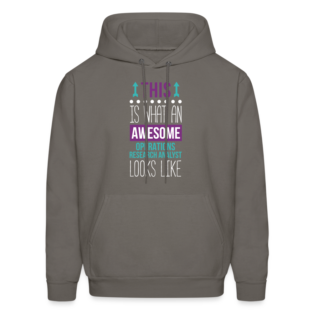 This is what an awesome Operations research analyst looks like  S00069 Men's Hoodie - asphalt gray
