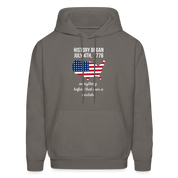 Patriot History began July 4th, 1776, everything before that was a mistake  S00055 Men's Hoodie - asphalt gray
